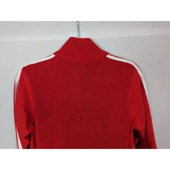 Adidas S Originals Tracksuit 2 PC Set Red White Side Stripes Jogger Pants Jacket